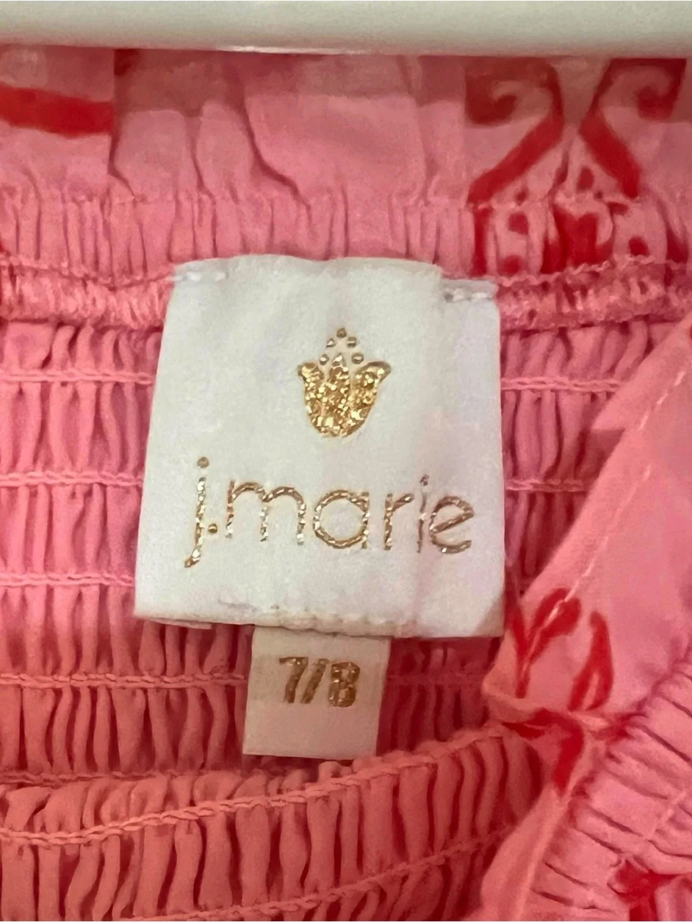 Pink Smocked Tiered Dress with Puff Sleeves for Girls